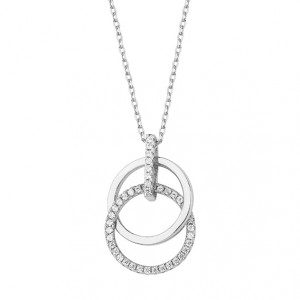 Lantisor argint cu cercuri si pietre DiAmanti Z1496N-DIA (Argint 925‰ 3,1 g.)